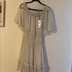 Prabal Gurung Silk off shoulder dress